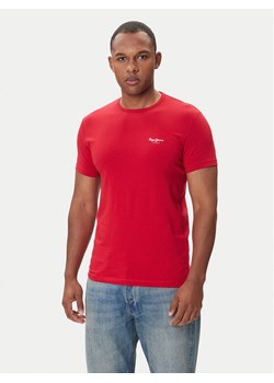 Pepe Jeans T-Shirt Original Basic 3N PM5010133 Czerwony Regular Fit ze sklepu MODIVO w kategorii T-shirty męskie - zdjęcie 185548155
