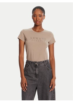 Armani Exchange T-Shirt XW001349 AF17173 U6242 Beżowy Regular Fit ze sklepu MODIVO w kategorii Bluzki damskie - zdjęcie 185548246