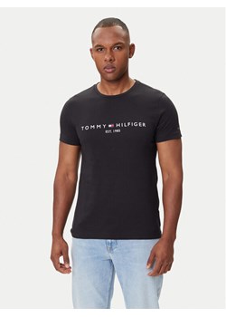 Tommy Hilfiger T-Shirt Core Logo Tee MW0MW11465 Czarny Slim Fit ze sklepu MODIVO w kategorii T-shirty męskie - zdjęcie 185548279