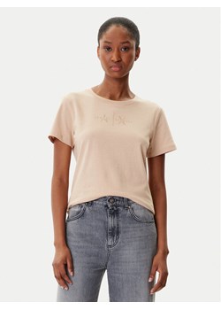 Armani Exchange T-Shirt XW001366 AF10356 U1051 Beżowy Regular Fit ze sklepu MODIVO w kategorii Bluzki damskie - zdjęcie 185548305