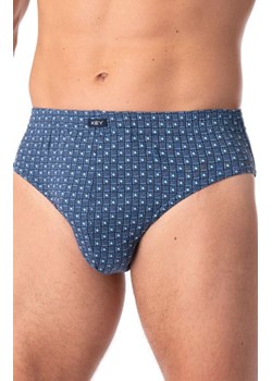 2-pack bawełniane slipy męskie MPC 945, Kolor turkusowy-wzór, Rozmiar M, Key ze sklepu Primodo w kategorii Majtki męskie - zdjęcie 185549128