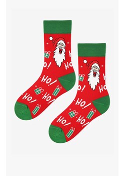 Marilyn świąteczne skarpetki męskie z wesołym Mikołajem Santa Smile, Kolor czerwono-zielony, Rozmiar 41-45, Marilyn ze sklepu Primodo w kategorii Skarpetki męskie - zdjęcie 185549236