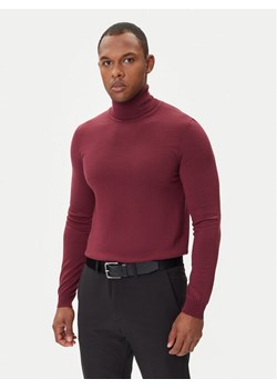 HUGO Golf San Thomas-M 50474174 Bordowy Regular Fit ze sklepu MODIVO w kategorii Swetry męskie - zdjęcie 185550655