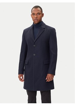 HUGO Płaszcz wełniany Migor2541 50546528 Granatowy Slim Fit ze sklepu MODIVO w kategorii Płaszcze męskie - zdjęcie 185550656
