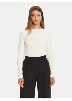 Tommy Hilfiger Bluzka WW0WW47309 Écru Slim Fit ze sklepu MODIVO w kategorii Bluzki damskie - zdjęcie 185550679