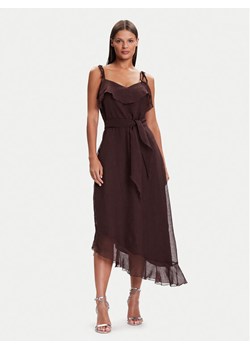 Vero Moda Sukienka koktajlowa Sabrina 10344471 Brązowy Regular Fit ze sklepu MODIVO w kategorii Sukienki - zdjęcie 185550688