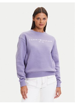 Tommy Hilfiger Bluza WW0WW39791 Fioletowy Relaxed Fit ze sklepu MODIVO w kategorii Bluzy damskie - zdjęcie 185550726
