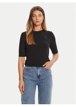 Tommy Hilfiger Bluzka WW0WW47308 Czarny Slim Fit ze sklepu MODIVO w kategorii Bluzki damskie - zdjęcie 185550796