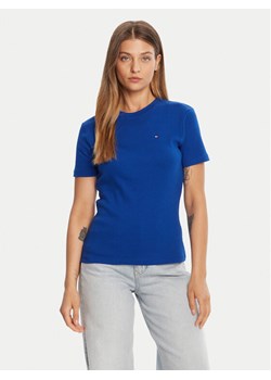Tommy Hilfiger T-Shirt New Cody WW0WW40587 Niebieski Slim Fit ze sklepu MODIVO w kategorii Bluzki damskie - zdjęcie 185550806