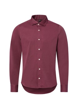 Finshley & Harding Koszula męska Mężczyźni Slim Fit Bawełna bordowy jednolity ze sklepu vangraaf w kategorii Koszule męskie - zdjęcie 185551816