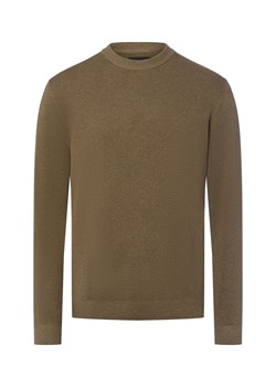 Jack & Jones Męski sweter z dzianiny Mężczyźni Bawełna khaki jednolity ze sklepu vangraaf w kategorii Swetry męskie - zdjęcie 185551827