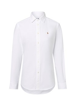 Polo Ralph Lauren Damska bluzka koszulowa Kobiety Bawełna biały jednolity ze sklepu vangraaf w kategorii Koszule damskie - zdjęcie 185551848