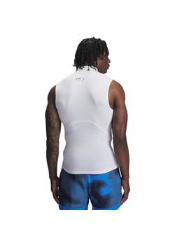 Męski top treningowy Under Armour UA Hg Armour Comp Mock Sl - biały ze sklepu Sportstylestory.com w kategorii T-shirty męskie - zdjęcie 185553085