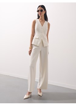 Mohito - Szerokie spodnie - kremowy ze sklepu Mohito w kategorii Spodnie damskie - zdjęcie 185554549