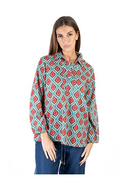Isla Bonita by SIGRIS Bluzka w kolorze czerwono-turkusowym ze sklepu Limango Polska w kategorii Koszule damskie - zdjęcie 185555285
