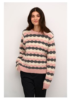 CULTURE Sweter &quot;Anthonia&quot; w kolorze jasnoróżowo-kremowo-antracytowym ze sklepu Limango Polska w kategorii Swetry damskie - zdjęcie 185555615