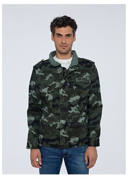 Pepe Jeans Kurtka dżinsowa "Stroude Camo" w kolorze zielono-oliwkowym ze sklepu Limango Polska w kategorii Kurtki męskie - zdjęcie 185555799