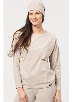 Ciepła bluza domowa beżowa Hot Touch LHB 729 3, Kolor beżowy, Rozmiar S, Key ze sklepu Intymna w kategorii Bluzy damskie - zdjęcie 185558208