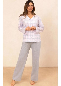 Rozpinana piżama damska szara plus size 727, Kolor szary, Rozmiar XXL, Regina ze sklepu Intymna w kategorii Piżamy damskie - zdjęcie 185558449