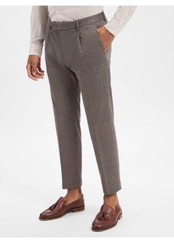 Cinque Spodnie - CISalto Mężczyźni Slim Fit brązowy w kratkę ze sklepu vangraaf w kategorii Spodnie męskie - zdjęcie 185558656