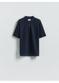 Reserved - Strukturalne polo comfort fit - granatowy ze sklepu Reserved w kategorii T-shirty męskie - zdjęcie 185558968