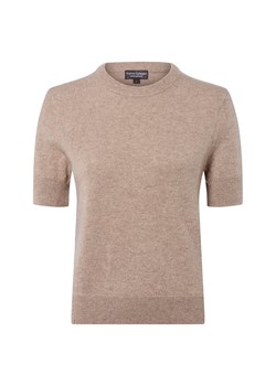 Franco Callegari Damska koszula z czystego kaszmiru Kobiety Kaszmir kitt marmurkowy ze sklepu vangraaf w kategorii Swetry damskie - zdjęcie 185561957