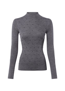 Liu Jo Collection Sweter damski z dzianiny Kobiety wełna ze strzyży szary jednolity ze sklepu vangraaf w kategorii Swetry damskie - zdjęcie 185561966