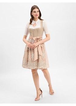 Krüger Dirndl Damski dirndl Kobiety Sztuczne włókno beżowy jednolity ze sklepu vangraaf w kategorii Sukienki - zdjęcie 185561987