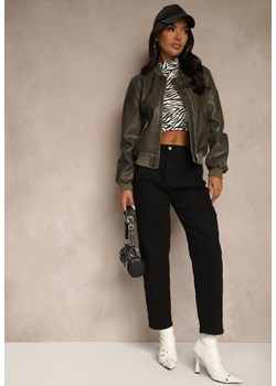 Czarne Jeansy Mom Fit Regular Waist Feselesa ze sklepu renee.pl w kategorii Jeansy damskie - zdjęcie 185563188