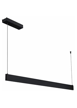 Czarna podłużna lampa wisząca - K611-Segro ze sklepu Edinos.pl w kategorii Lampy wiszące - zdjęcie 185563869