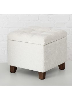 Boltze Hocker &quot;Palur&quot; w kolorze kremowym ze schowkiem - 38 x 35 cm ze sklepu Limango Polska w kategorii Pufy i siedziska - zdjęcie 185565957