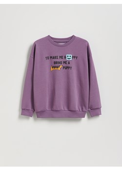 Reserved - Bluza z nadrukiem - fioletowy ze sklepu Reserved w kategorii Bluzy chłopięce - zdjęcie 185567305