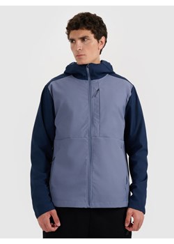 Męski softshell rozpinany z kapturem 4F 4FRSS25TSOFM436 - granatowy ze sklepu Sportstylestory.com w kategorii Kurtki męskie - zdjęcie 185568295
