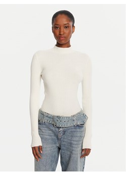 HUGO Sweter Sarmie_B 50522578 Écru Slim Fit ze sklepu MODIVO w kategorii Swetry damskie - zdjęcie 185570555