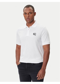 KARL LAGERFELD Polo 745710 500224 Biały Regular Fit ze sklepu MODIVO w kategorii T-shirty męskie - zdjęcie 185570558