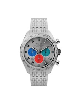 Timex Zegarek Waterbury Chronograph TW2V42400 Srebrny ze sklepu MODIVO w kategorii Zegarki - zdjęcie 185570665