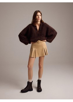 Reserved - Skórzane botki ze sznurowaniem - brązowy ze sklepu Reserved w kategorii Botki - zdjęcie 185573719