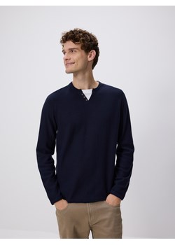 Reserved - Longsleeve henley - granatowy ze sklepu Reserved w kategorii Swetry męskie - zdjęcie 185574288
