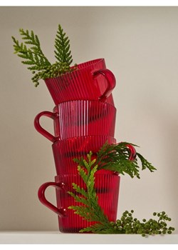 Sinsay - Kubki z ryflowanymi ściankami 4 pack - czerwony ze sklepu Sinsay w kategorii Kubki - zdjęcie 185574767