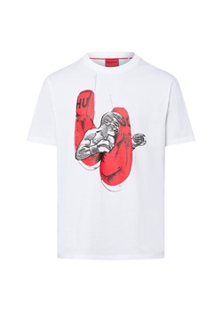 HUGO Koszulka męska - Diboxer Mężczyźni Bawełna biały nadruk ze sklepu vangraaf w kategorii T-shirty męskie - zdjęcie 185577618