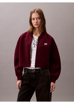 Calvin Klein Jeans Damska kurtka dresowa Kobiety Sztuczne włókno bordowy jednolity ze sklepu vangraaf w kategorii Bluzy damskie - zdjęcie 185577639