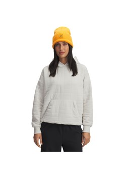 Damska bluza nierozpinana z kapturem Under Armour UA Unstoppable Fleece Textured - biała ze sklepu Sportstylestory.com w kategorii Bluzy damskie - zdjęcie 185581238
