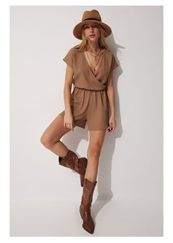 Happiness Istanbul Kombinezon w kolorze jasnobrązowym ze sklepu Limango Polska w kategorii Kombinezony damskie - zdjęcie 185582987