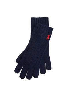 Rękawiczki Polo Ralph Lauren 455981440005 Granatowy ze sklepu eobuwie.pl w kategorii Rękawiczki damskie - zdjęcie 185587335