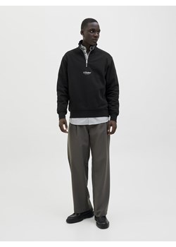 Jack & Jones Sweter - JJEsoho Mężczyźni Bawełna czarny jednolity ze sklepu vangraaf w kategorii Bluzy męskie - zdjęcie 185589595