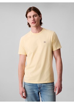 Calvin Klein Jeans Koszulka męska Mężczyźni Bawełna cytrynowy jednolity ze sklepu vangraaf w kategorii T-shirty męskie - zdjęcie 185589597