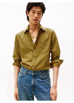 Tommy Hilfiger Męska koszula casual Mężczyźni Regular Fit Bawełna żółty w kratkę ze sklepu vangraaf w kategorii Koszule męskie - zdjęcie 185589609