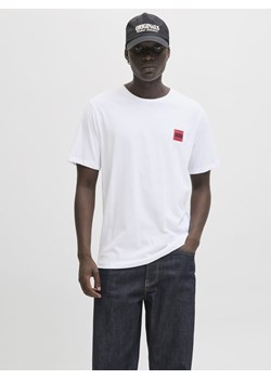 Jack & Jones Koszulka męska - JJBrandy Mężczyźni Bawełna biały jednolity ze sklepu vangraaf w kategorii T-shirty męskie - zdjęcie 185589615