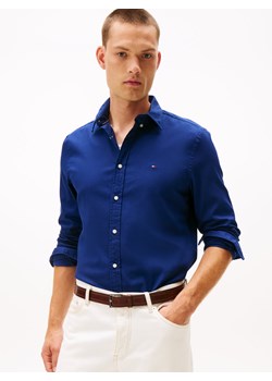 Tommy Hilfiger Męska koszula casual Mężczyźni Slim Fit Bawełna indygo jednolity ze sklepu vangraaf w kategorii Koszule męskie - zdjęcie 185589625