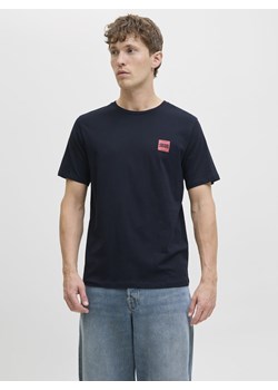 Jack & Jones Koszulka męska - JJBrandy Mężczyźni Bawełna granatowy jednolity ze sklepu vangraaf w kategorii T-shirty męskie - zdjęcie 185589627